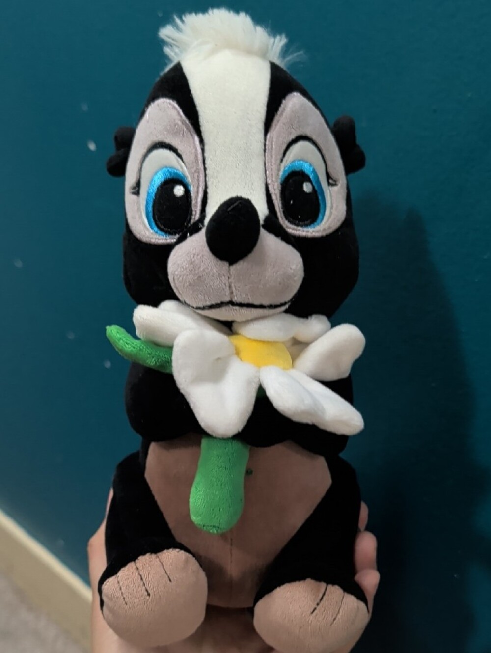 Disney Bambi Black & White Skunk Plush with Blue Eyes - Picture 2 of 7